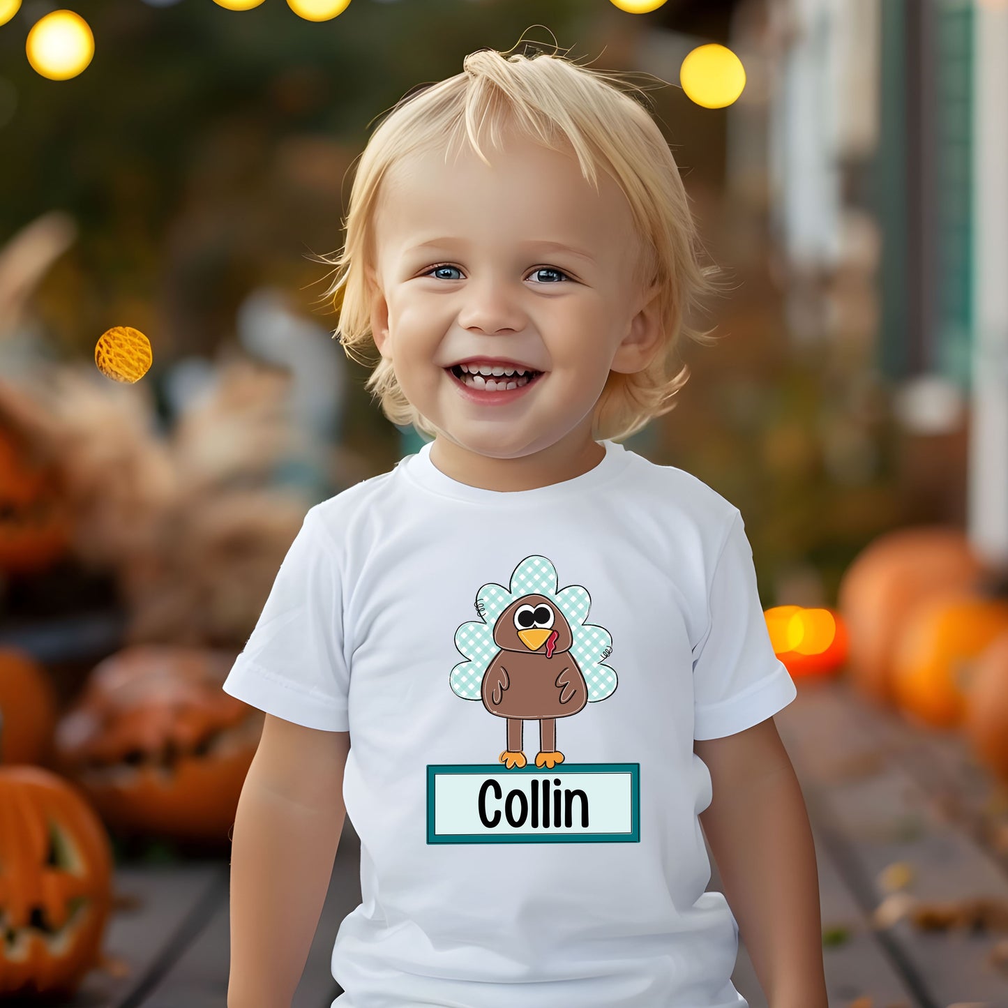 Boys or Girls Customized Turkey Body Suit/Tee