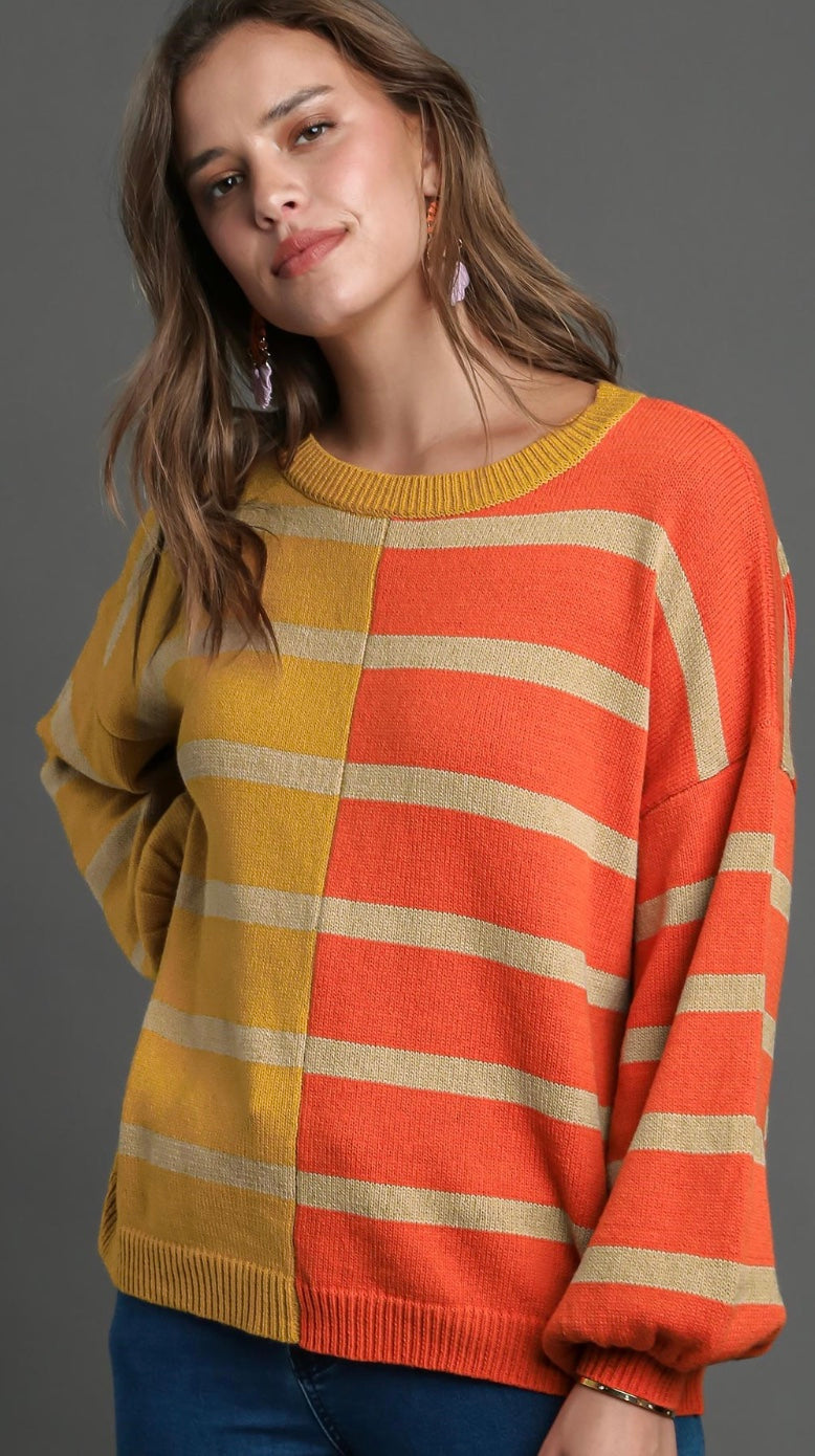 Striped Colorblock Top