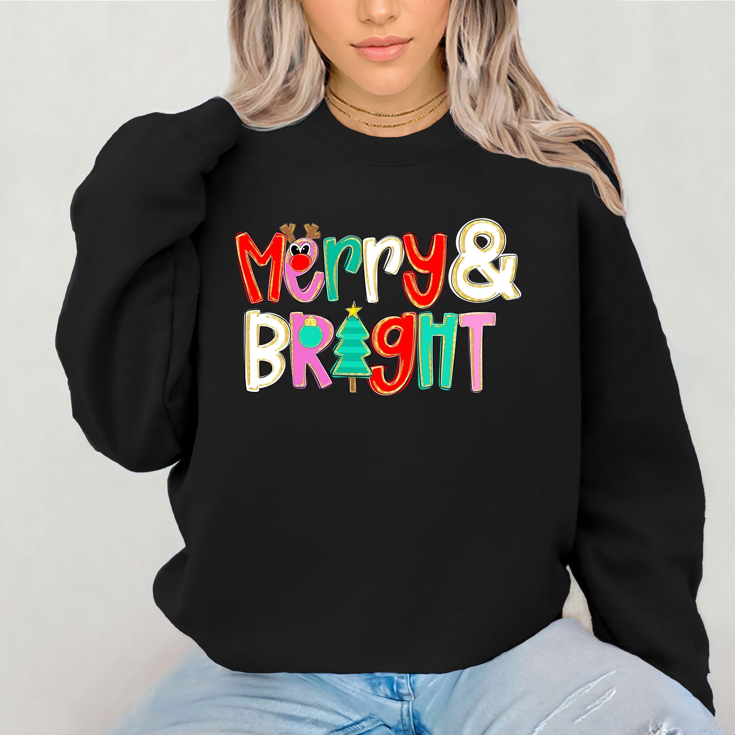 Merry and Bright Christmas Sweatshirt