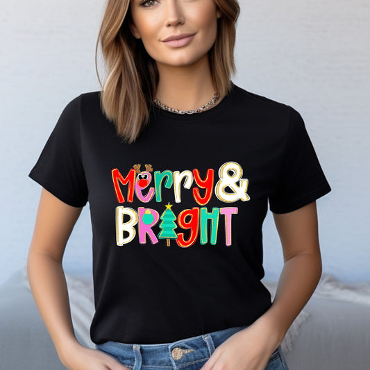 Merry and Bright Christmas Tee