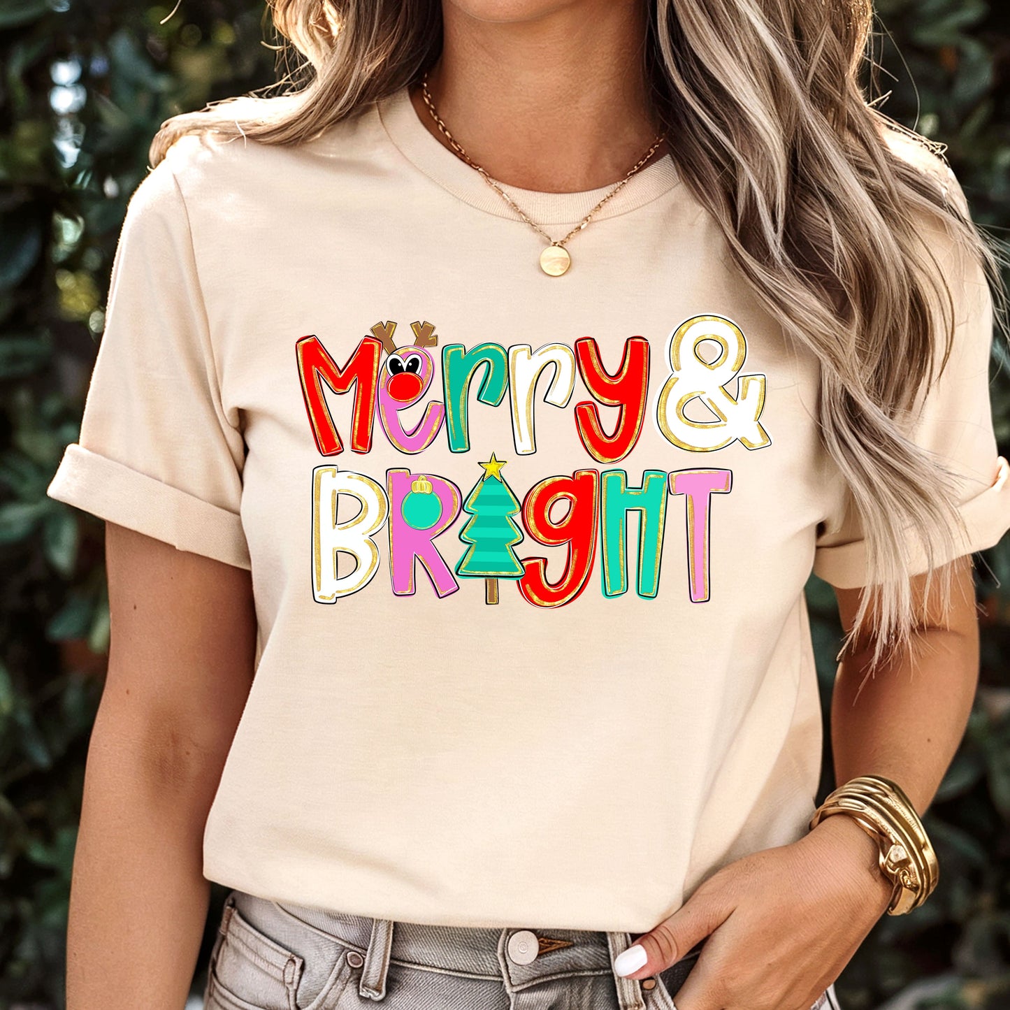 Merry and Bright Christmas Tee