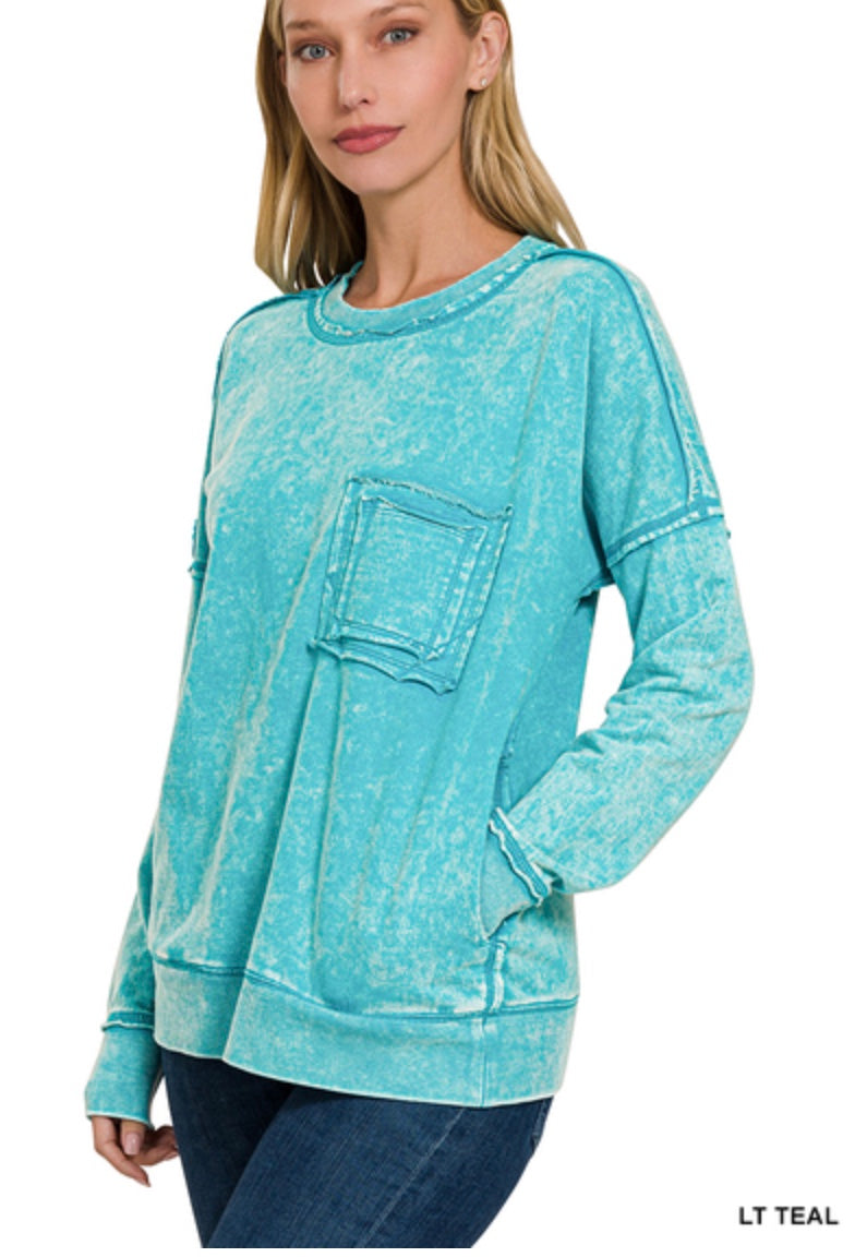 Zenana Pocket Sweatshirt