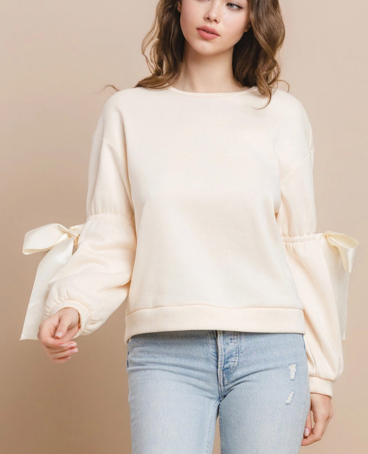 Bow Sleeve Sweatshirt