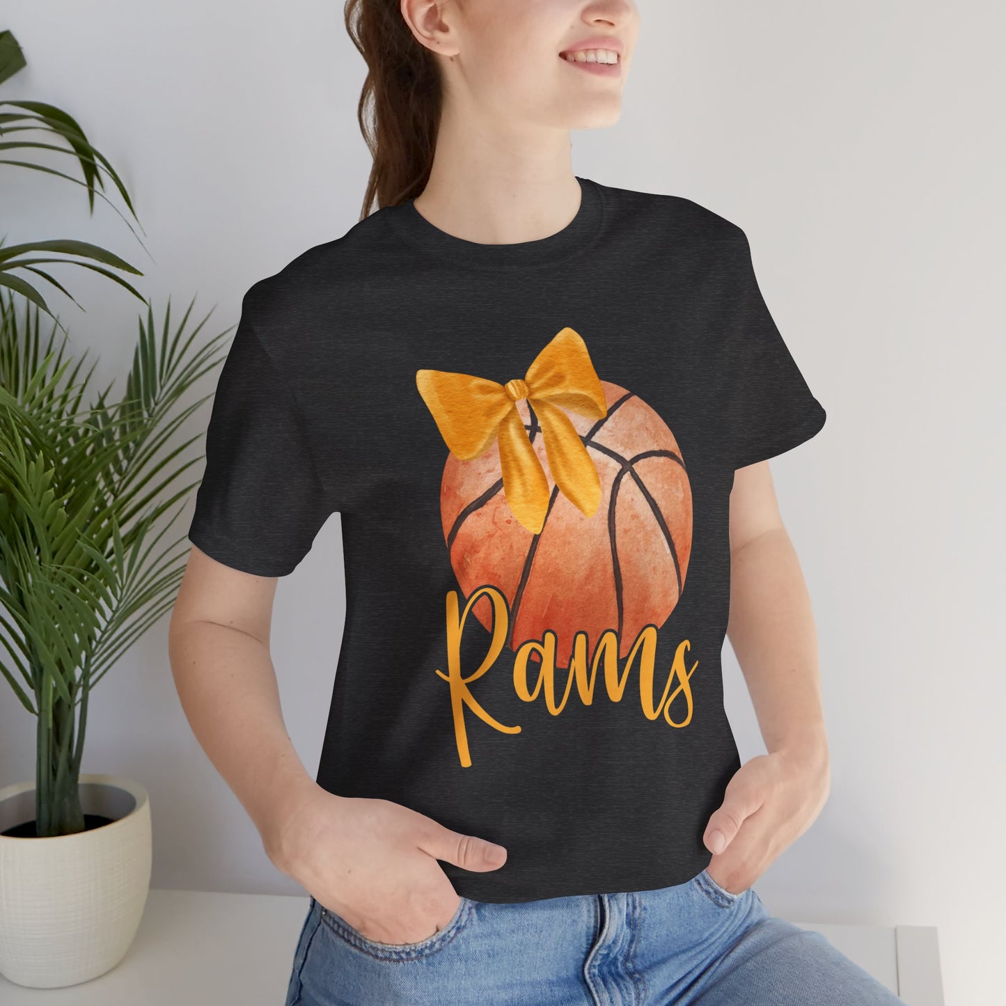 WC Rams Watercolor Basketball Tee